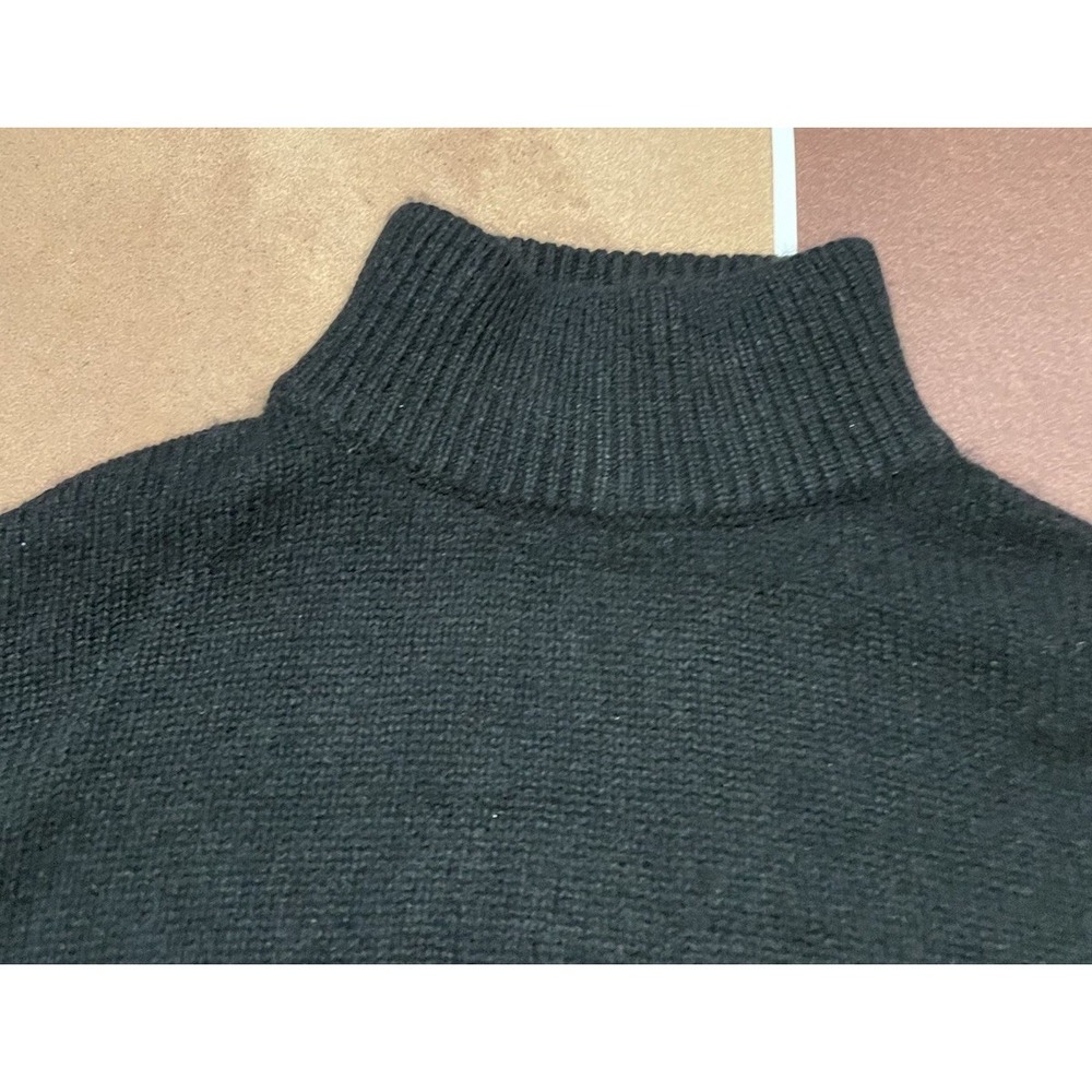 Le Kasha $900 Black 100% Organic Cashmere Black Turtleneck Sweater Size S/M - Picture 3 of 11